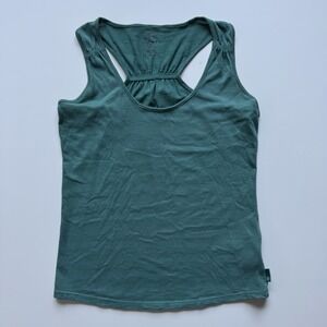 MOUNTAIN HARDWEAR Tank‎ Top Womens XS Green Slub Striped Outdoor Hiking Casual